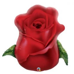 Qualatex Foil Shape 84cm (33") Red Rose Bud Balloon Balloons