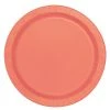 Unique 16pk Coral Paper Plates - 23cm