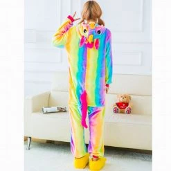 Everything Party Costume Adult Animal Onesie - Rainbow Unicorn