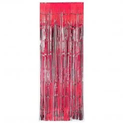 JD Party Metallic Curtain - Red All Birthday