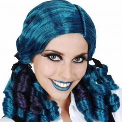 Everything Party By Theme Wig - Dr Tom's Deluxe Ashley Ringlets Blue & Purple