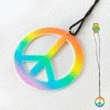 Everything Party Peace Sign Hippie Necklace By Theme