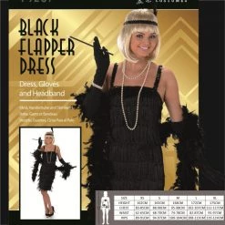 Everything Party Adult 1920's Black Flapper Costume