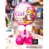 Everything Party Baby Girl Table Balloon Arrangement