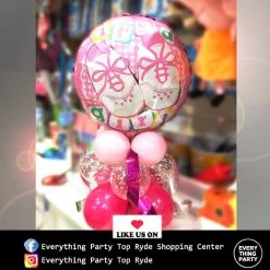 Everything Party It's A Girl Table Balloon Arrangement