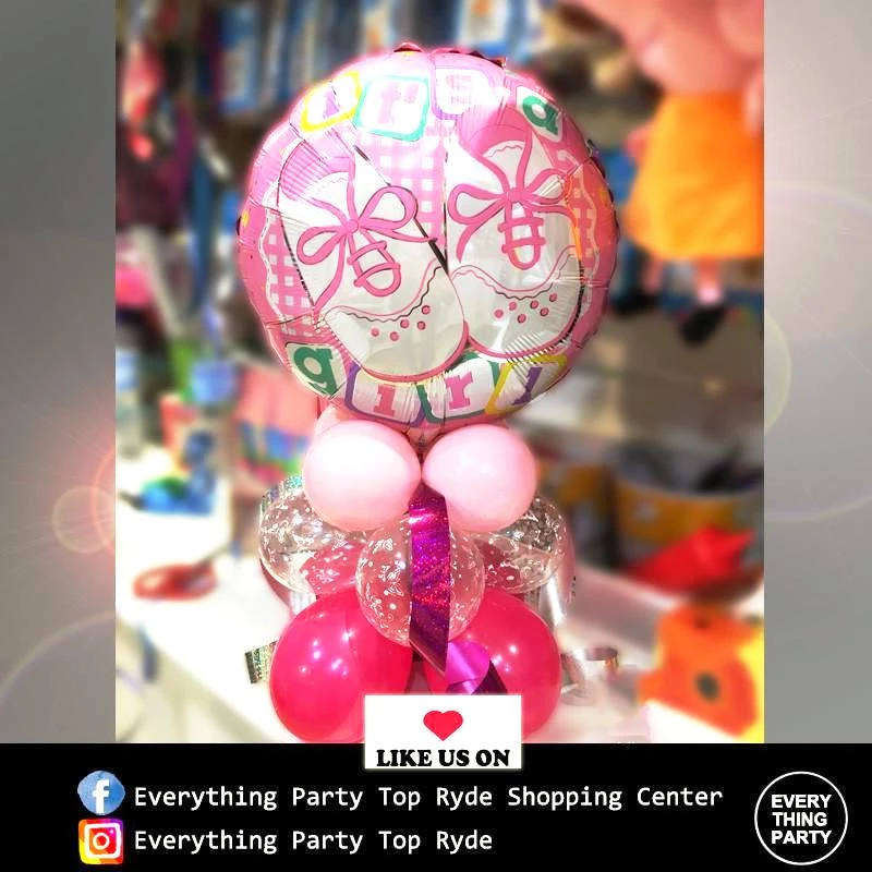 Everything Party It's A Girl Table Balloon Arrangement