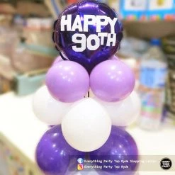 Everything Party 90th Birthday Table Balloon Arrangement Balloons