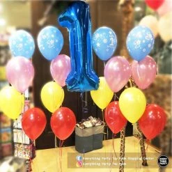 Everything Party 1st Birthday Helium Balloon Bouquet Balloons