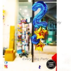Everything Party 2nd Birthday Helium Balloon Bouquet Balloons