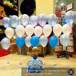 Everything Party Balloons Christening Boy Helium Balloon Bouquet
