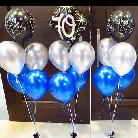 Balloons 11" Qualatex Plain Latex Balloon - Round Pearl Sapphire Blue