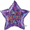 Qualatex 36" Birthday Star SuperShape Foil Balloon Balloons
