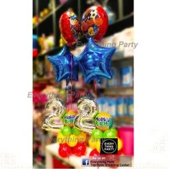 Everything Party 2nd Birthday Table Balloon Arrangement