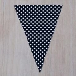 Everything Party 10pk Black Flag Bunting With White Dots All Birthday
