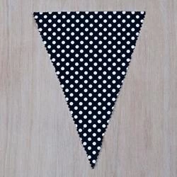 Everything Party 10pk Black Flag Bunting With White Dots All Birthday