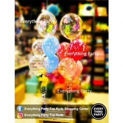Everything Party 1st Birthday Bubbles Helium Balloon Bouquet Balloons