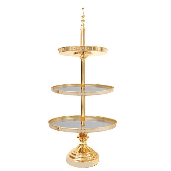 Everything Party All Birthday Deluxe Metallic Gold Cup Cake Stand 3 Tier