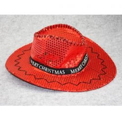 Pa Christmas Sequin Cowboy Hat