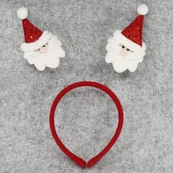 Everything Party Christmas Headband With Twin Santa