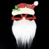 Pacific Wholesale Christmas Glasses - Red Glitter Frame With Santa Hat And Beard
