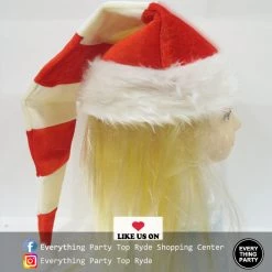 Everything Party Christmas - Red & White Strip Hat By Event