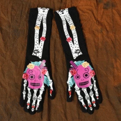 Everything Party Day Of The Dead Skull Gloves