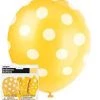 Meteorparty Balloons 6 Pk Dot Yellow Latex Balloon