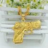 Everything Party Gold Chain Necklace With Gun By Theme