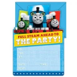Artwrap All Birthday 16pk Thomas & Friends Party Invitations
