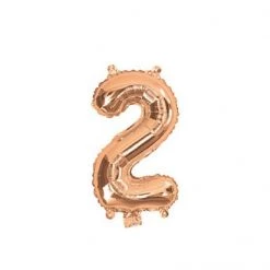 Unique Balloons 14" Number Foil Balloon - Number 2 (5 Colours)
