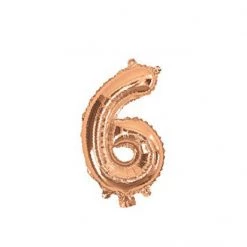Unique 14" Number Foil Balloon - Number 6 (5 Colours) Balloons