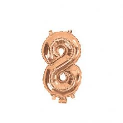 Unique 14" Number Foil Balloon - Number 8 (5 Colours)