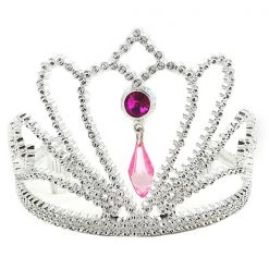 Everything Party Silver Tiara With Pink Jewels All Birthday