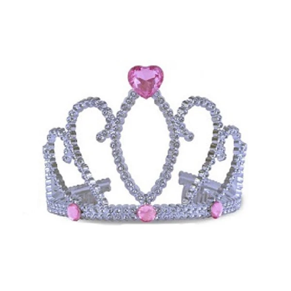 Everything Party All Birthday Silver Tiara With Heart Diamonds