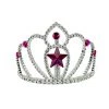 Everything Party Silver Tiara With Hot Pink Star Gemstone