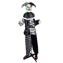 Everything Party 180cm Motion Activated Animated Harlequin Clown Halloween Prop By Event