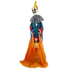 Everything Party 165cm Motion Activated Animated Clown With Skeleton Halloween Prop