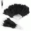 JD Party Feather Hand Fan - Black