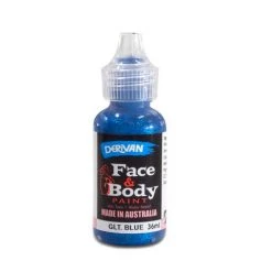 Everything Party Derivan Glitter Face & Body Paint 36ml - Blue By Event