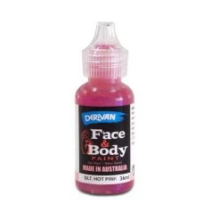 Everything Party Derivan Glitter Face & Body Paint 36ml - Hot Pink By Event