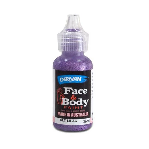 Everything Party Derivan Glitter Face & Body Paint 36ml - Lilac
