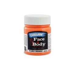 Everything Party Derivan Face & Body Paint 40ml - Fluro Orange By Event