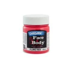 Everything Party Derivan Face & Body Paint 40ml - Fluro Red By Event