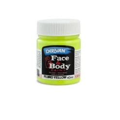 Everything Party Derivan Face & Body Paint 40ml - Fluro Yellow By Event