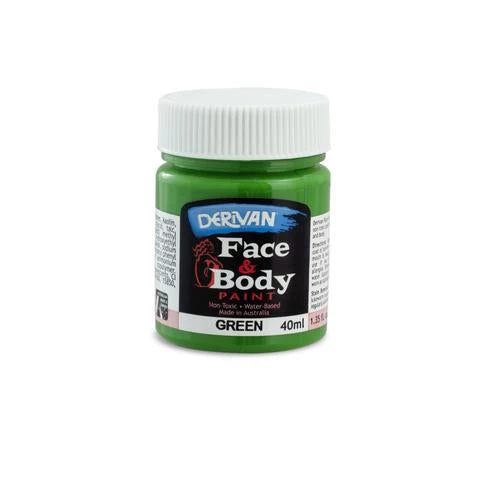 Everything Party Derivan Face & Body Paint 40ml - Green By Event