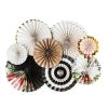 Everything Party 8pcs Decorative Paper Fan Deluxe Floral