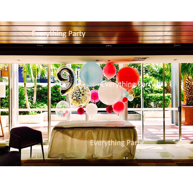 Everything Party Balloons 9th Birthday Cake Table Balloon Wall Decoration