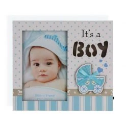 Everything Party It's A Boy Blue Wooden Photo Frame With LED Light By Theme