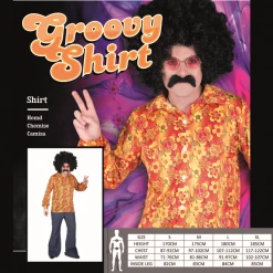 Cut Price Costume Adult - Karnival Deluxe Hippie Groovy Shirt
