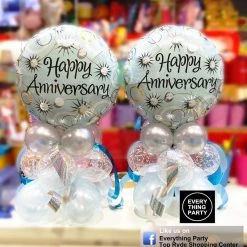 Everything Party Anniversary Table Balloon Arrangement